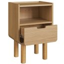 Ver imagem 7 de Mesa de Cabeceira para Quarto 1 Gaveta Orgânica 40cm Nordic A03 Hanover Roble - Lyam Decor