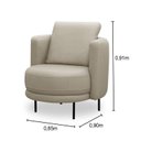 Ver imagem 3 de Poltrona Decorativa Leroy Fixa Moderna em Couro