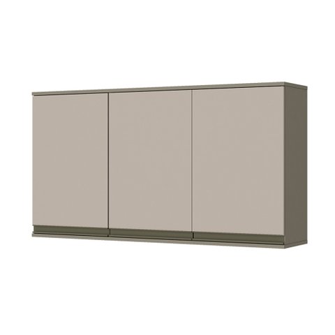Armário Aéreo 03 Portas 120 cm Cozinha Évelin