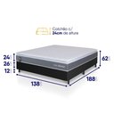 Ver imagem 2 de Conjunto Box Preto Luanda Cinza Espuma D28 Casal 138x188x62 - King House