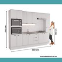 Ver imagem 2 de Armário de Cozinha Completa com Balcão Milla Nara Carraro Branco