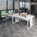 Ver imagem 1 de Plataforma de Trabalho 4 Pessoas 3,00m X 1,20m Pés Metal F5 Cor:branco