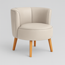Ver imagem 1 de Poltrona Decor para Apartamento Sala Pequena Tecido Corano Base em Madeira Estrutura Reforçada