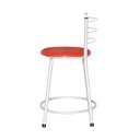 Ver imagem 2 de Banqueta Baixa Assento Ratan Branca Retro  