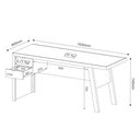 Ver imagem 4 de Mesa de Escritório 1,63m com 2 Gavetas Tecno Mobili - Amêndoa