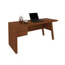 Ver imagem 1 de Mesa de Escritório 1,63m com 2 Gavetas Tecno Mobili - Amêndoa