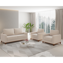 Ver imagem 1 de Conjunto Estofado Living 3 Lugares + 2 Poltrona Napoles Linho Bronze - Casa Giulia