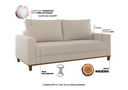 Ver imagem 7 de Conjunto Estofado Living 3 Lugares + 2 Poltrona Napoles Linho Bronze - Casa Giulia