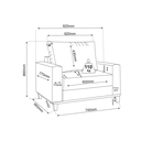 Ver imagem 6 de Conjunto Estofado Living 3 Lugares + 2 Poltrona Napoles Linho Bronze - Casa Giulia