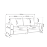 Conjunto Estofado Living 3 Lugares + 2 Poltrona Napoles Linho Bronze - Casa Giulia - 5