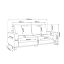 Ver imagem 5 de Conjunto Estofado Living 3 Lugares + 2 Poltrona Napoles Linho Bronze - Casa Giulia