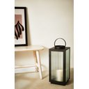 Ver imagem 2 de Lanterna Decorativa em Metal Preto e Vidro 38cm 15848 Mart