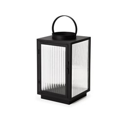 Lanterna Decorativa em Metal Preto e Vidro 38cm 15848 Mart - 1