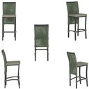 Ver imagem 5 de 4 Banqueta em Alumínio Roma Preta Corda Náutica Tecido 8 Verde