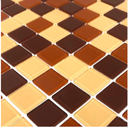 Ver imagem 3 de Pastilha de Vidro para Cozinha Mescla Marrom Terra 30x30cm