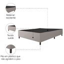 Ver imagem 6 de Cama Box Casal 1,38m com 38cm de Altura Suede Prince Cinza