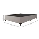 Ver imagem 3 de Cama Box Casal 1,38m com 38cm de Altura Suede Prince Cinza