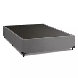 Cama Box Casal 1,38m com 38cm de Altura Suede Prince Cinza - 1