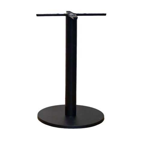 Base de Mesa de Jantar Redonda Pisa Beta Fratini 72 Cm Altura em Aço Cor Preto com Disco Redondo