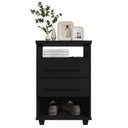 Ver imagem 4 de Mesa de Cabeceira 2 Gavetas 2 Nichos 45 cm Valente Plus Preto Rudk