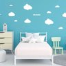 Adesivo de Parede Quarto Infantil Menino e Menina Nuvens Brancas - 1