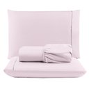 Ver imagem 1 de Jogo Cama Lençol Unique King Micro Percal 400 Fios Ponto Palito 3 Peças - Rosa