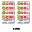 Ver imagem 3 de Placa Sorria Você Está Sendo Filmado Tam 15x10 - 50un