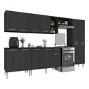 Ver imagem 2 de Armário Cozinha Modulada Completa 298cm Pequim Top Multimóveis Mp3770 Preto