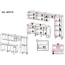 Ver imagem 3 de Armário Cozinha Modulada Completa 298cm Pequim Top Multimóveis Mp3770 Preto