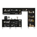Ver imagem 4 de Armário Cozinha Modulada Completa 298cm Pequim Top Multimóveis Mp3770 Preto
