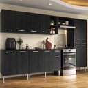 Ver imagem 1 de Armário Cozinha Modulada Completa 298cm Pequim Top Multimóveis Mp3770 Preto