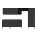Ver imagem 5 de Armário Cozinha Modulada Completa 298cm Pequim Top Multimóveis Mp3770 Preto