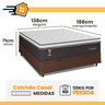 Cama Box Baú Casal Colchão Casal Catalunha Molas Ensacadas 138x188x36cm - 3