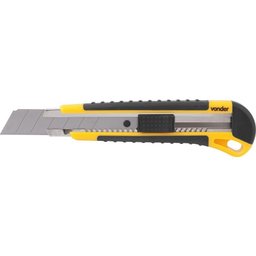 Estilete Largo 25mm Corpo Plástico Guia Metálica Botão T - 1