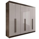 Ver imagem 1 de Guarda-roupa Casal 100% Mdf 6 Portas 4 Gavetas Grécia - Mais Móveis Cor New Canion/off-white