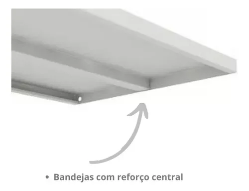 Ver imagem 6 de Bancada de Aço 40x0,91x1,0 C/ 3 Bandejas Leve
