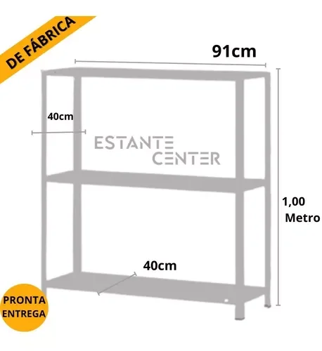 Ver imagem 3 de Bancada de Aço 40x0,91x1,0 C/ 3 Bandejas Leve