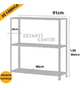 Ver imagem 3 de Bancada de Aço 40x0,91x1,0 C/ 3 Bandejas Leve