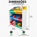 Ver mais imagens de Baú Organizador Brinquedos Compacto Médio Colorido