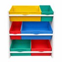 Ver imagem 6 de Baú Organizador Brinquedos Compacto Médio Colorido