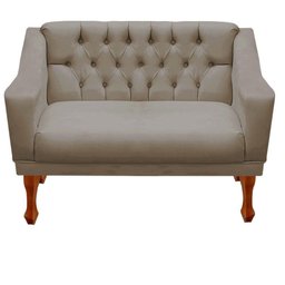 Namoradeira Decorativa Recepção Grecia Dritex Suede Cappuccino - 1