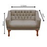 Namoradeira Decorativa Recepção Grecia Dritex Suede Cappuccino - 2
