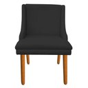 Ver imagem 4 de Kit 6 Cadeiras de Jantar Suede Pés Palito Preto