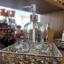 Ver imagem 4 de Saboneteira Porta Sabonete Líquido Vidro Clear Prime Listras 500ml - Tuut