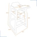 Ver imagem 2 de Cadeira Refeição com Bandeja Pinus 2 Un Cor:imbuia