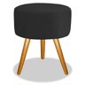 Combo 2 Puf, Puff Para Sala, Redondo, Suede Preto Luxo - 2