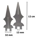 Ver imagem 3 de PONTAS DE LANCA PARA PORTAO 11 CM ENTRELACADAS COM 10 PECAS