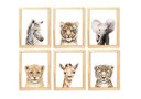 Ver imagem 1 de Kit Quadro Safari Real Infantil Decorativo Quarto Criança Enxoval Bebê