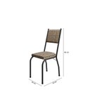 Ver imagem 3 de Conjunto Sala de Jantar Mesa Retangular Tampo BP com 6 Cadeiras Adriana Preto/Rattan/Demolição