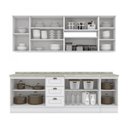 Ver imagem 3 de Cozinha Completa Americana 9 Peças sem Vidro Branco - Móveis Henn